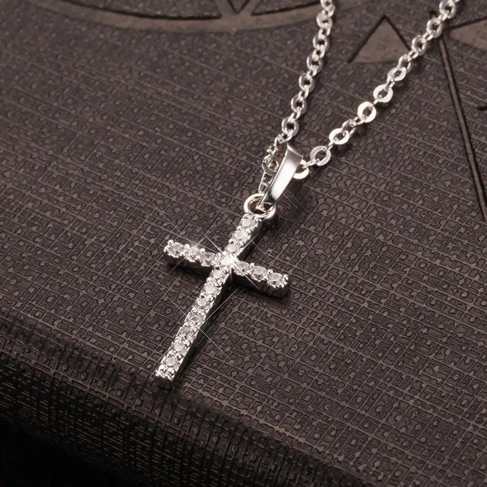 Cross Necklace w ICE