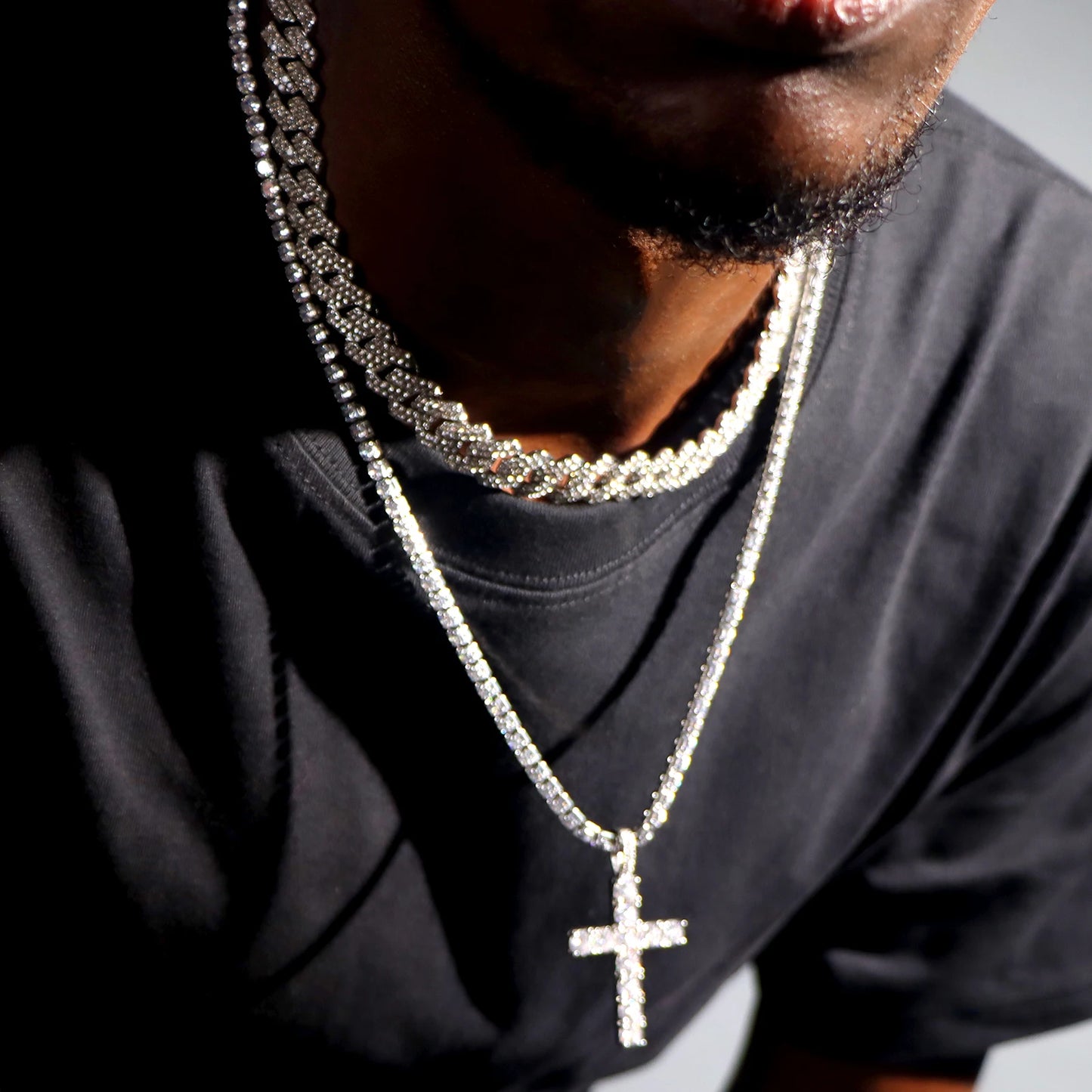 ICED OUT Cross&Cuban Chain